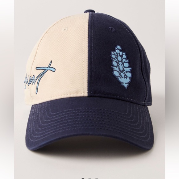FP Movement by Free People Accessories - Free People FP Movement Double Hitter Adjustable Color Block Logo Baseball Cap